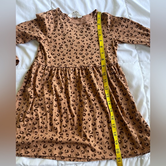 Old Navy Toddler Tan Leopard Print Long Sleeve Swing Dress size 5t/6 - Picture 7 of 7